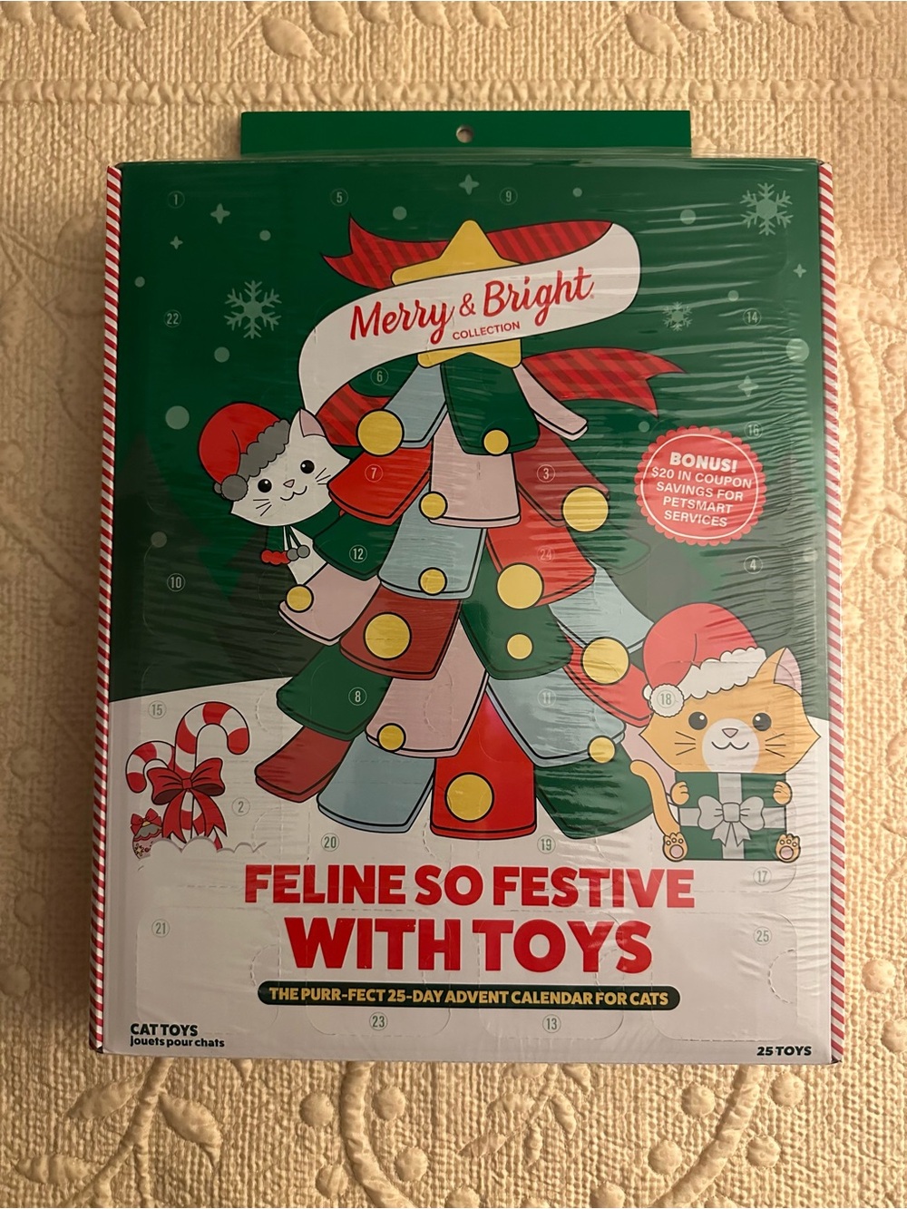 Merry & Bright Feline Advent Calendar for Cats - Green